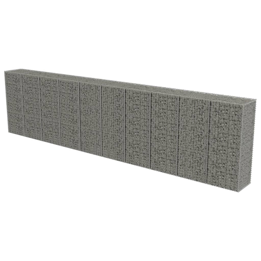 Vidaxl Muro de Gaviones de Acero Galvanizado 20x20x100cm