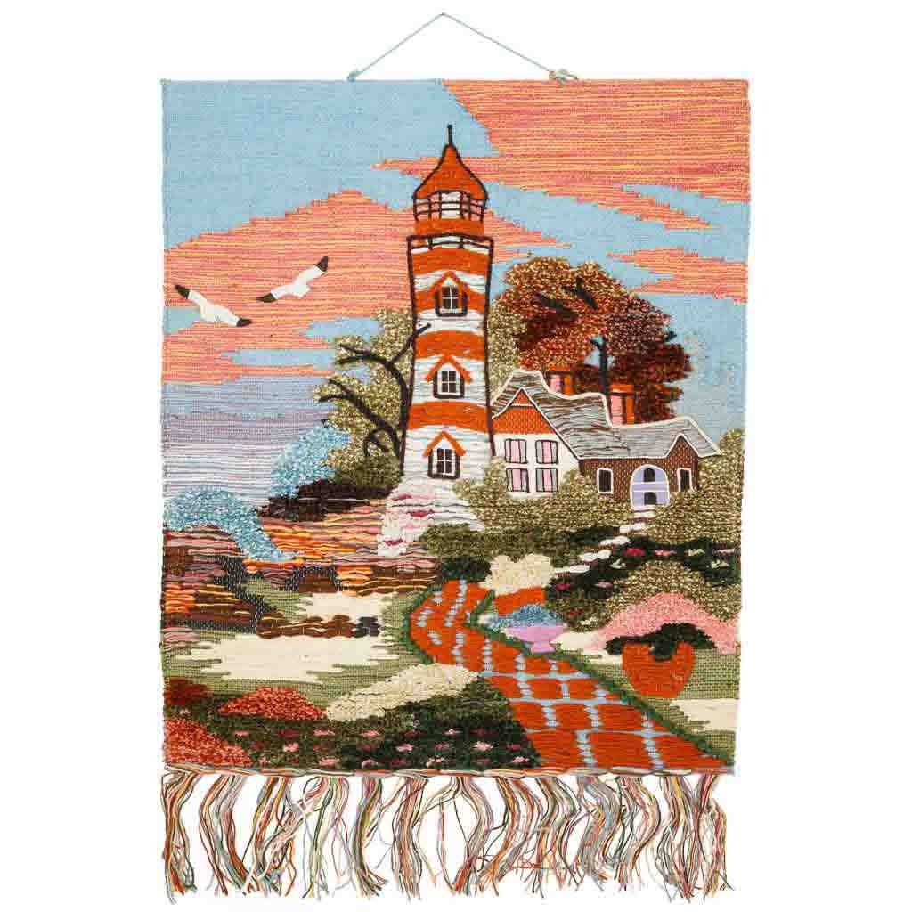 Wonderlust Deco - Tapiz de yute tejido decorativo 80x100cm Multicolor 80x100cm