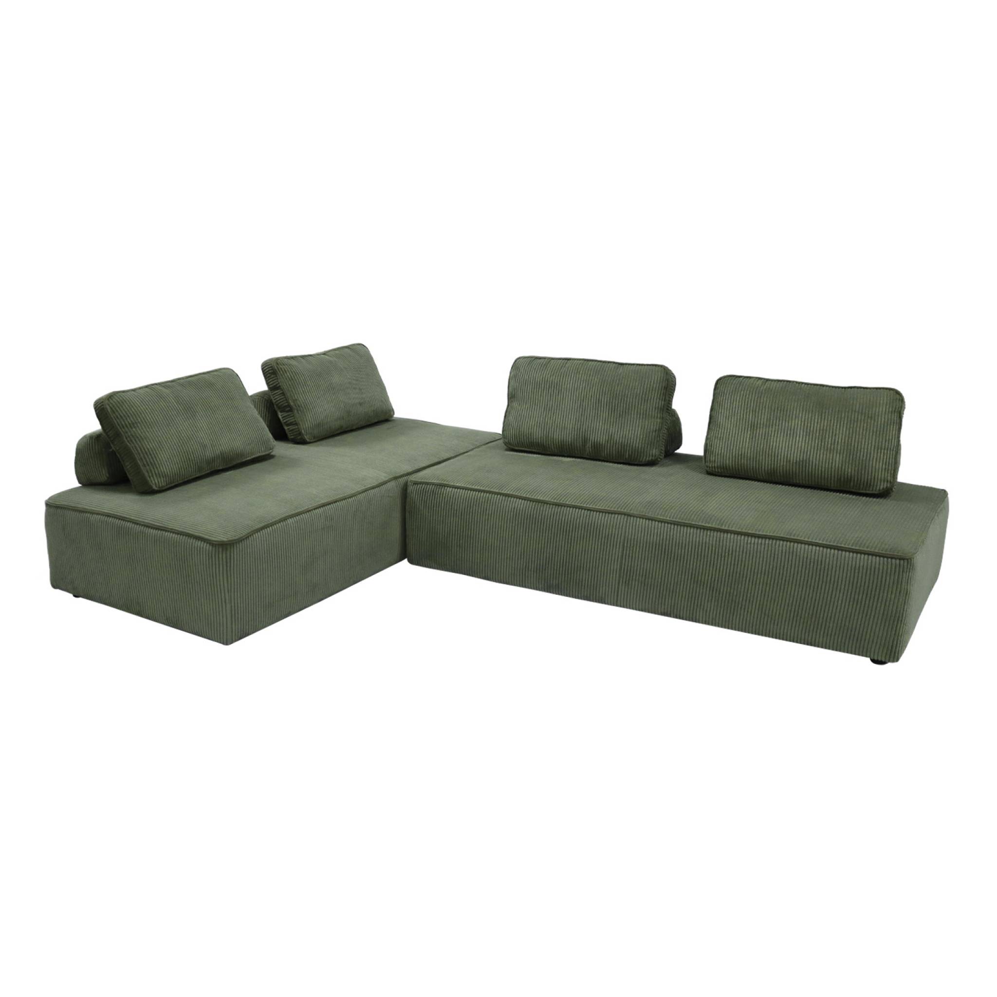 Sofá modular de pana, 4 plazas