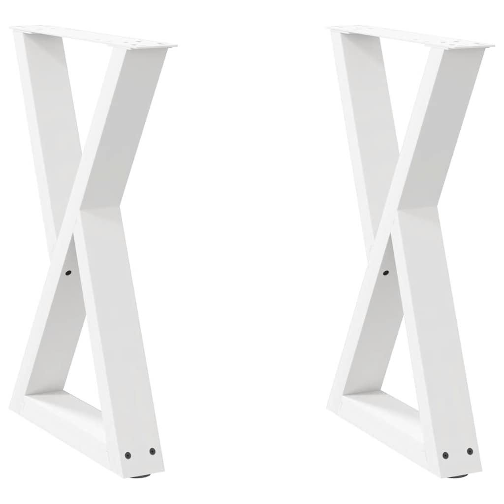 vidaXL Patas para mesa de comedor (2 unidades) 50 x 72-73,3 cm, acero