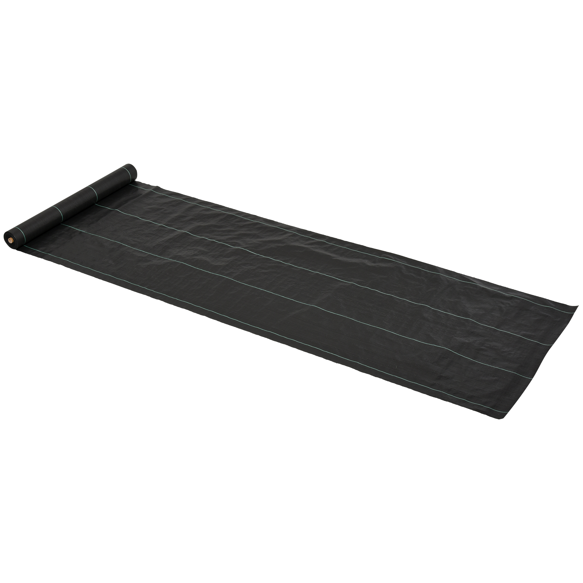 Outsunny Malla Geotextil Malla de Jardín contra Malas Hierbas 100 g/m² Rollo de Malla Antimaleza Negro