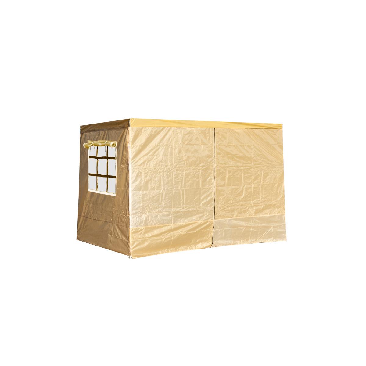 Regalos Miguel - Packs Laterales Carpas Plegables - Pack 4 Laterales para Carpas 3x3 Eco 2L1V1P - Crema