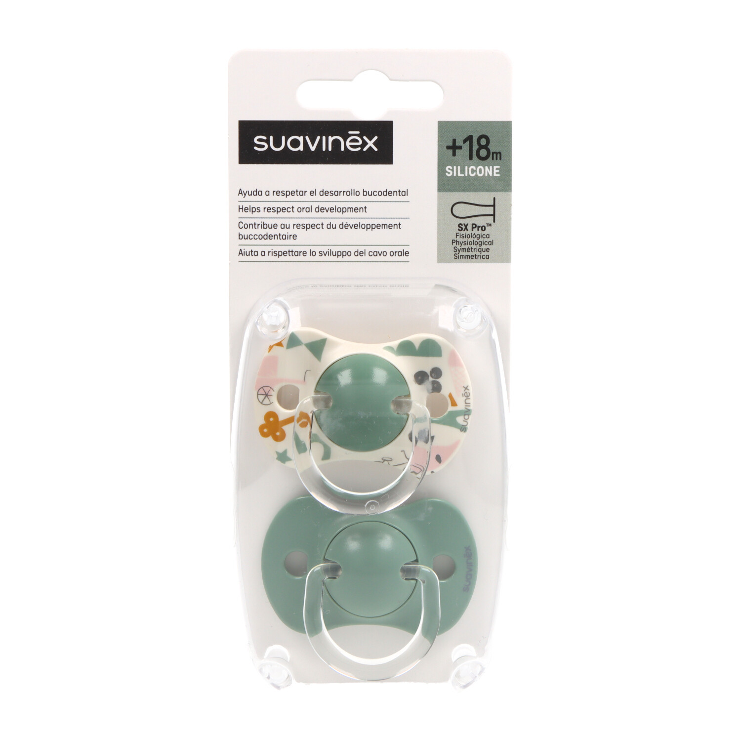 Suavinex Chupete Fisiologico Silicona Sx Pro +18m X2