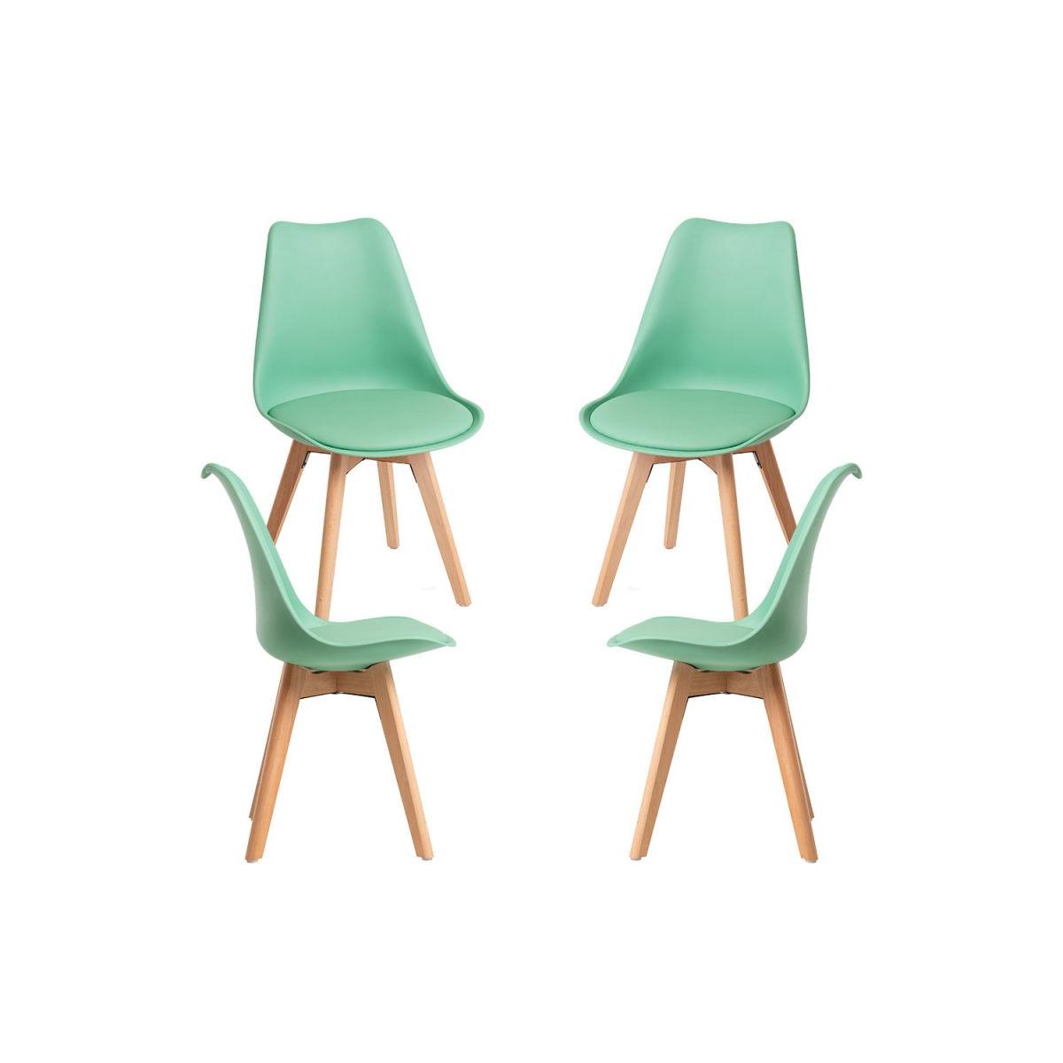 Regalos Miguel - Packs Sillas Comedor - Pack 4 Sillas Synk Basic - Verde Jade