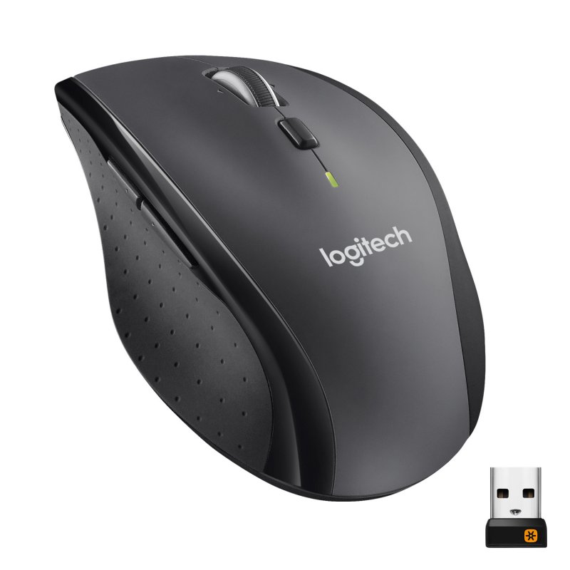 Logitech Marathon Mouse M705 Wireless Mouse 1000 DPI in Gray with 3-Year Battery Life, Comfortable Ergonomic Design, and Dual-Mode Scrolling for Enhanced Productivity - Compatible with macOS and Windows.