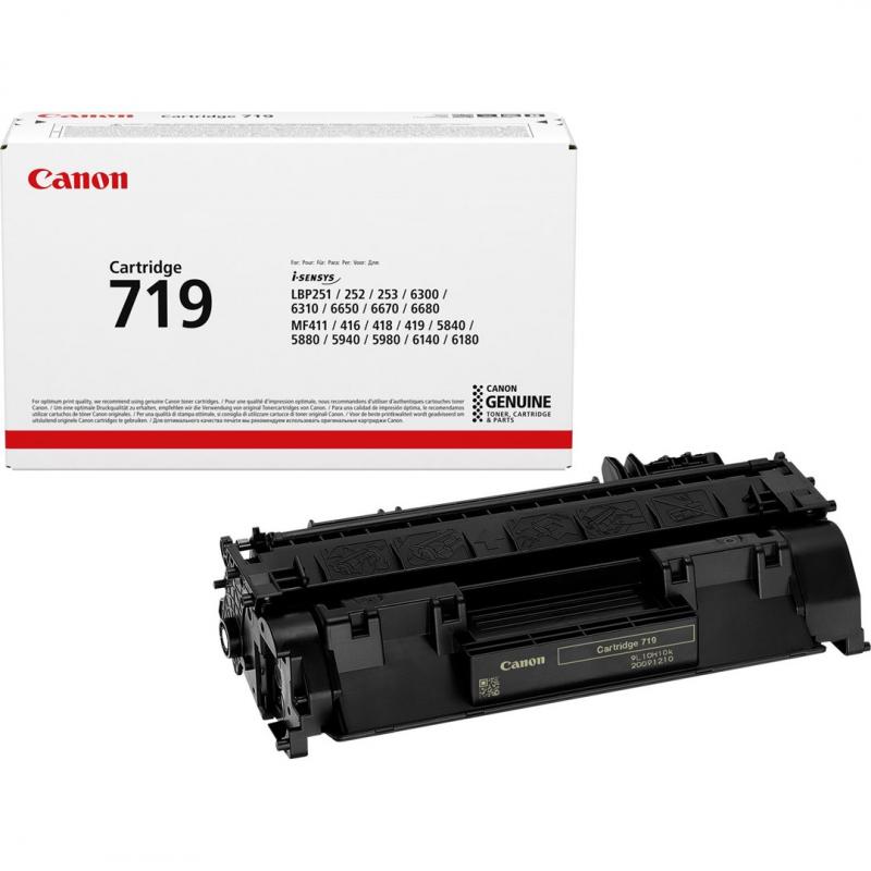 Canon CRG 719 BK cartucho de tóner 1 pieza(s) Original Negro
