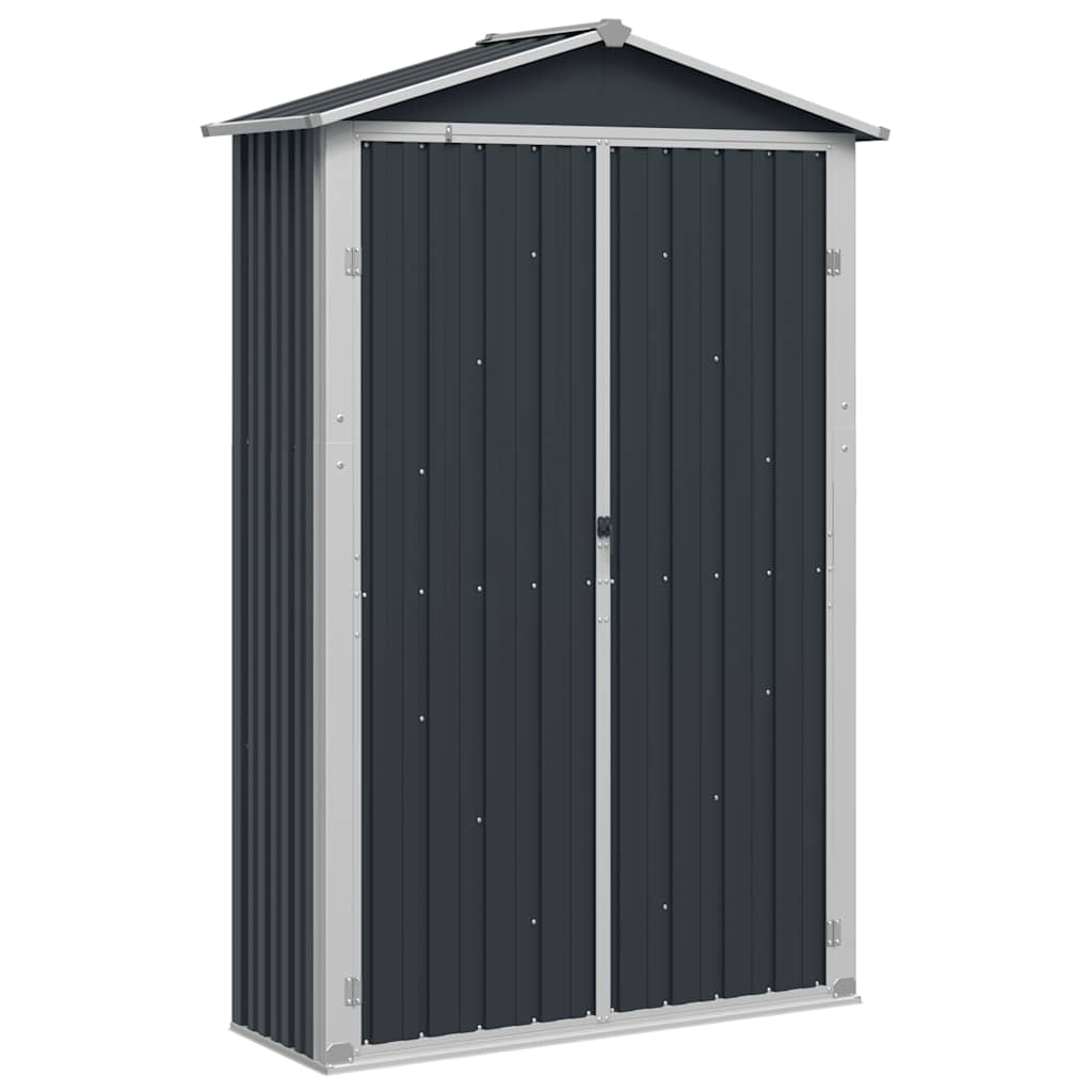vidaXL Cobertizo de jardín acero galvanizado antracita 116x45x175cm