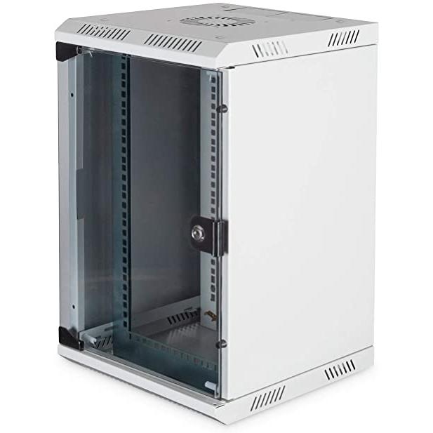 DIGITUS Armario de red 10" / 19" - Montaje en pared - 10 pulgadas (10U horizontal) o 19 pulgadas (5U vertical) - Gris