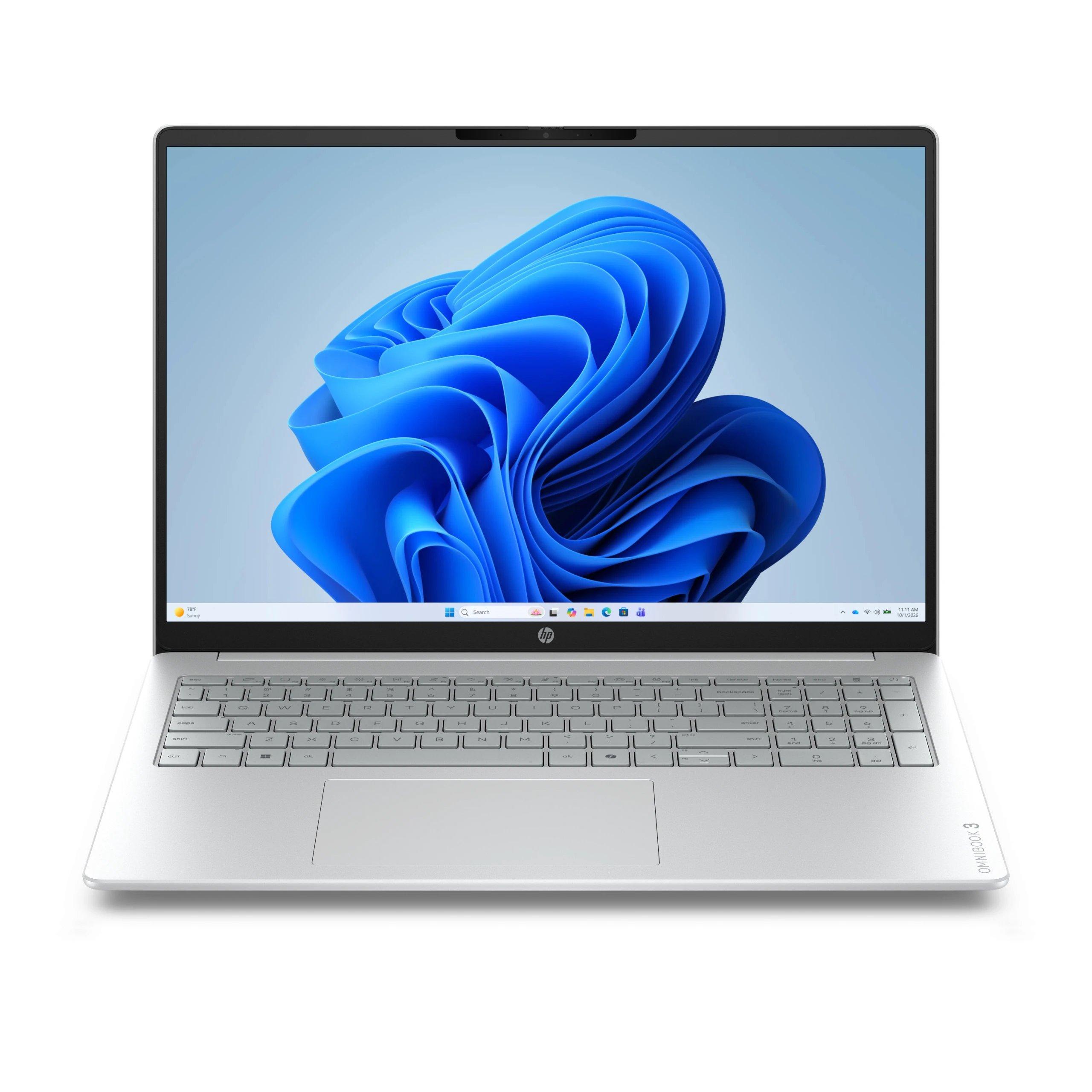 Pc portátil 5-40 RYZEN 16" Windows 11 HP OMNIBOOK 3 16-BY0065NS Ram 16 GB Disco 512 GB  | SSD, Pantalla 2K, Plata