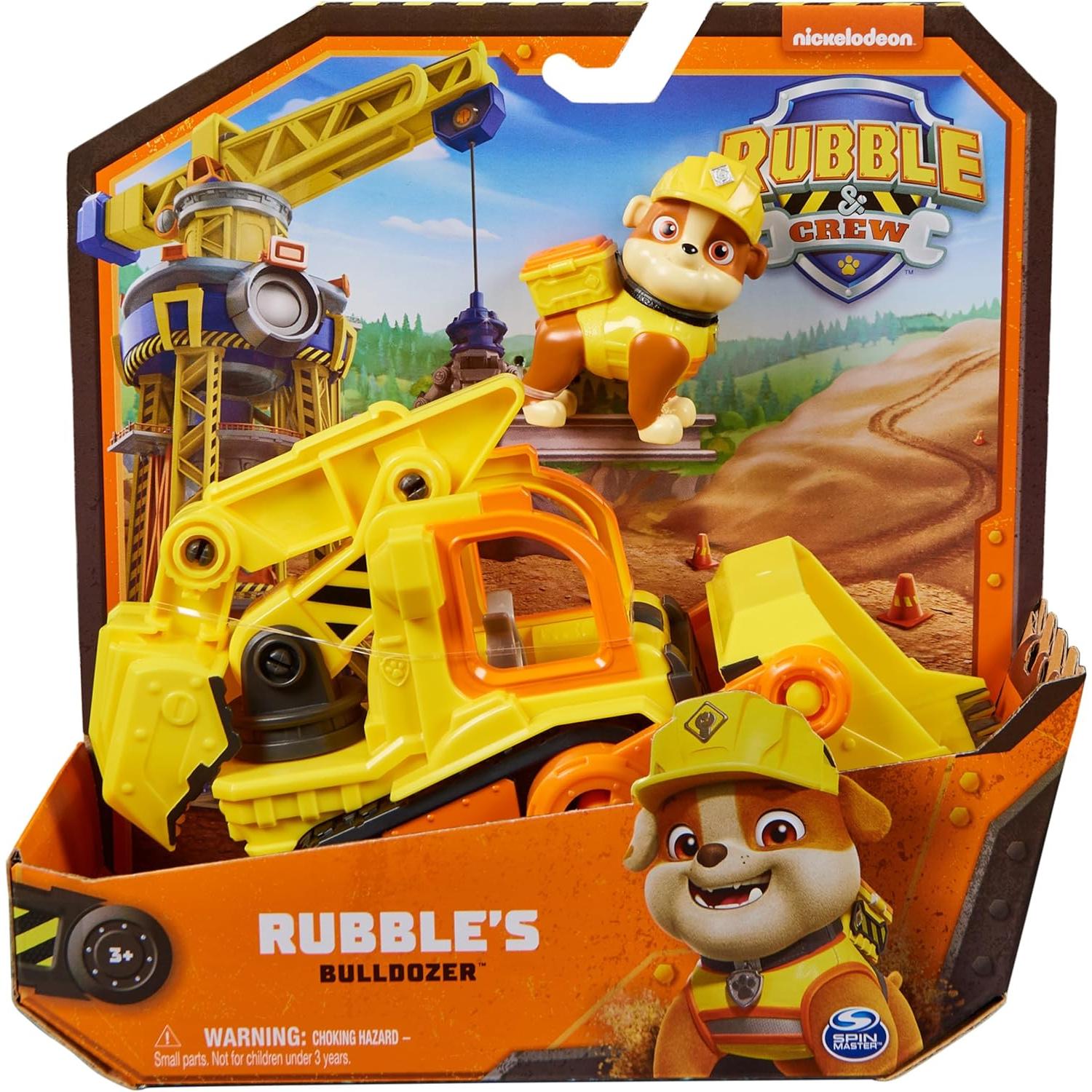 Rubble & Crew, Juguete Rubble’s Bulldozer con Piezas móviles y una Figura de acción Coleccionable, Juguetes para niños a Partir de 3 años (Spin Master 6066511)