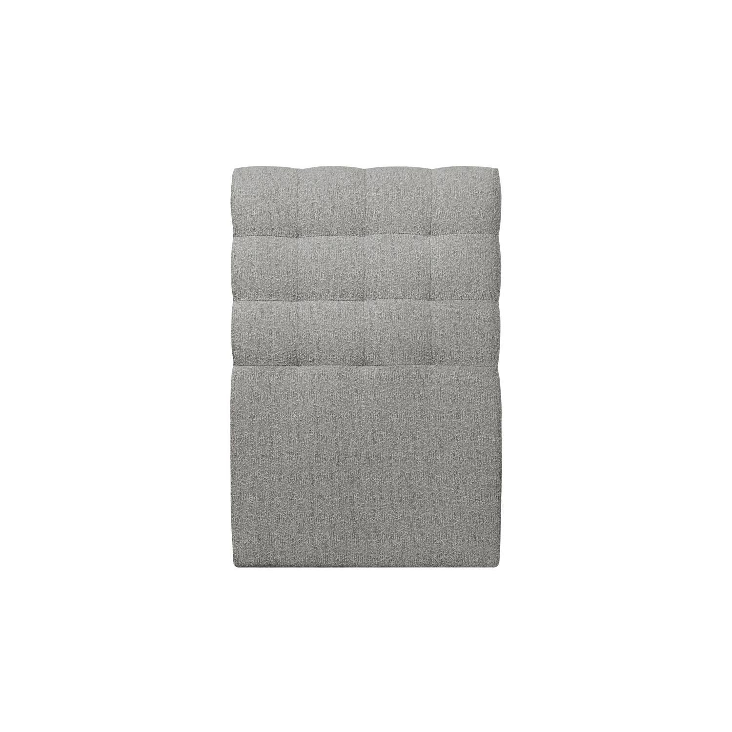 Cabecero acolchado de 90 cm - Tejido rizado gris