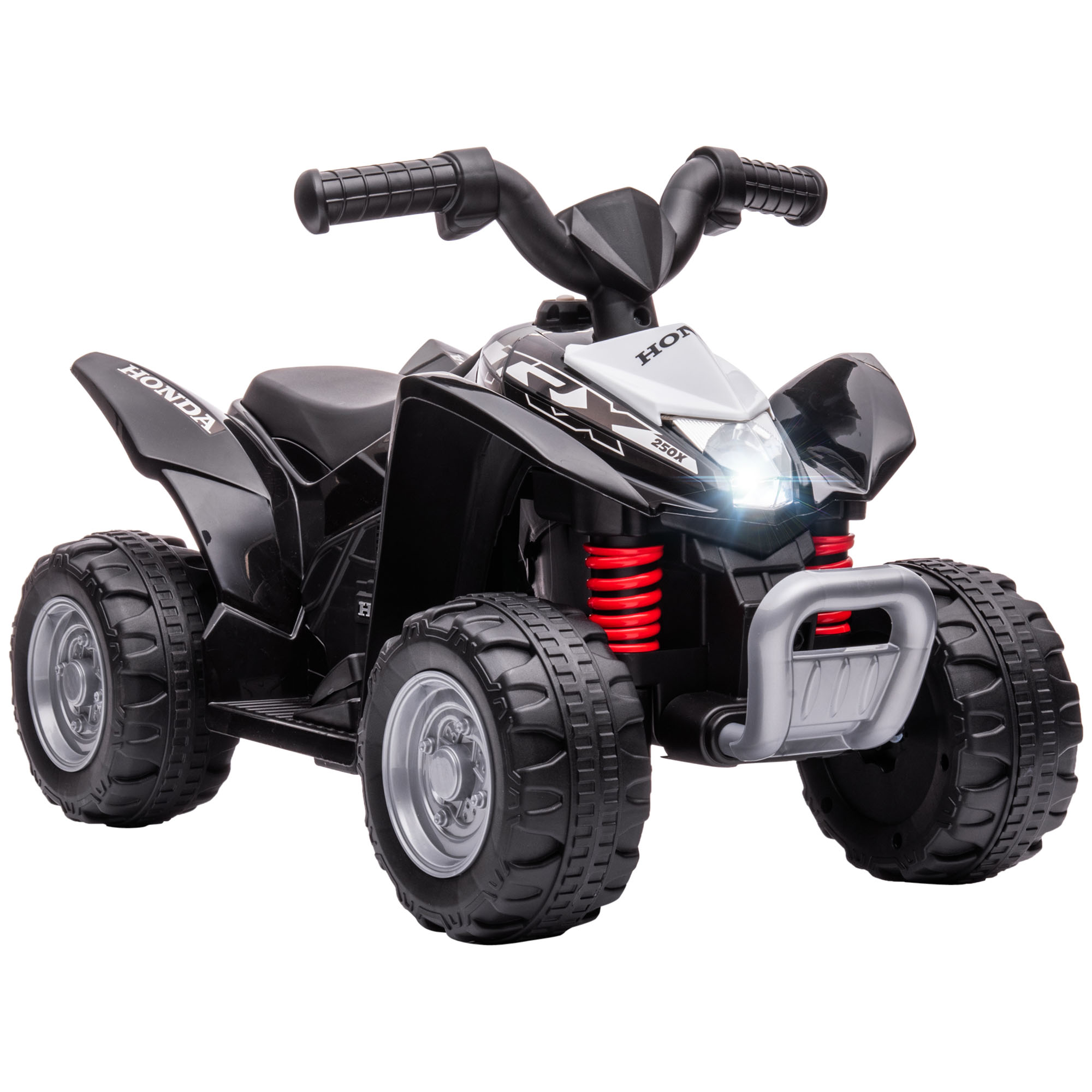 AIYAPLAY Quad Eléctrico para Niños de 18-36 Meses Vehículo Eléctrico a Batería 6V Infantil con Faros LED Bocina Velocidad de 2,8 km/h y Avance 65,5x38,5x43,5 cm