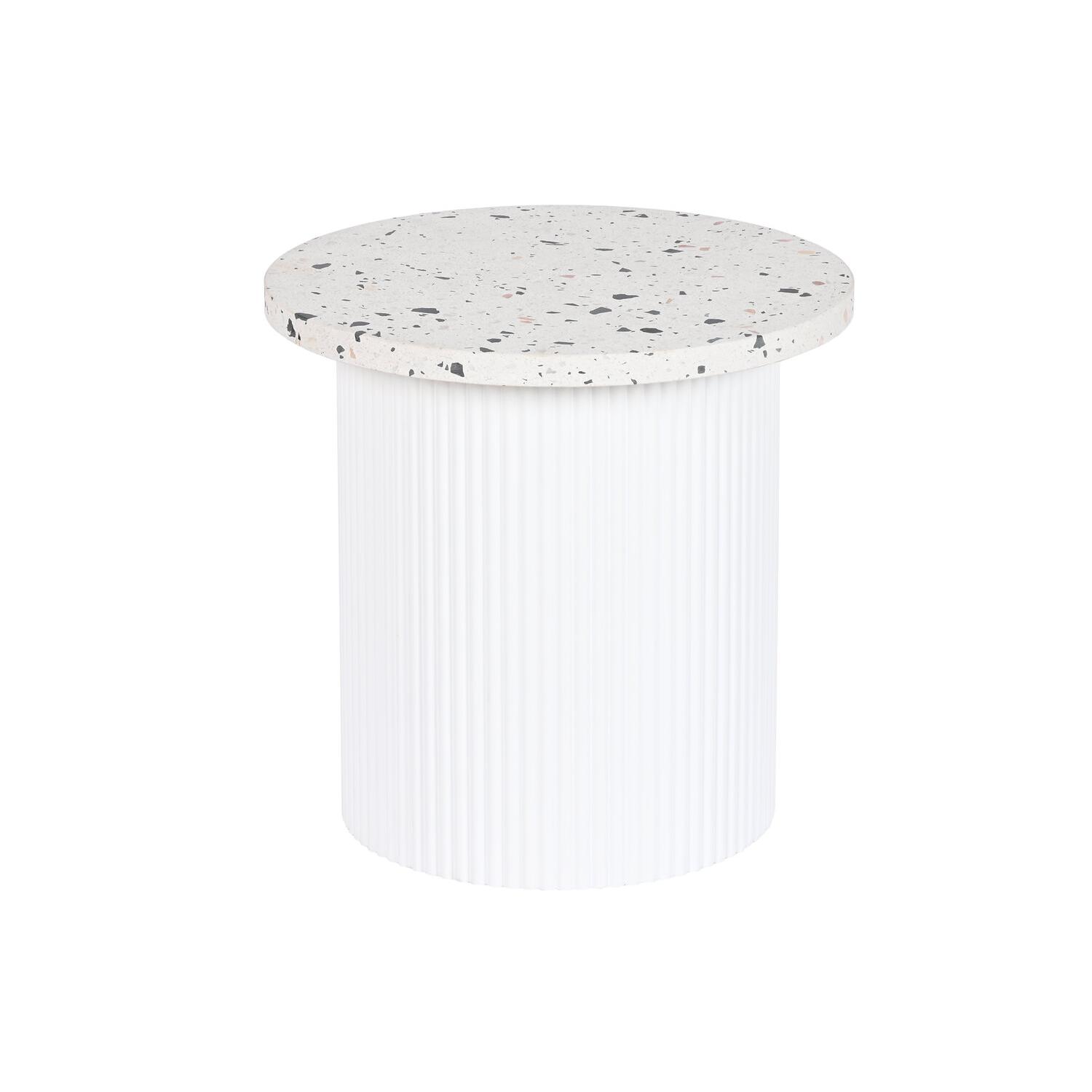 Mesita Auxiliar Terrazo Madera Dm 40X40X37,5 - Fijalo - El mejor complemento para tu hogar.