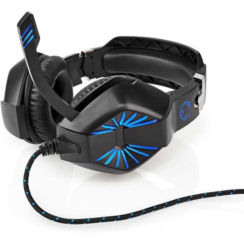 Nedis auriculares gaming |supraaural |stereo|usb type-a / 2x 3.5 mm/ micrófono |2.20 m |led