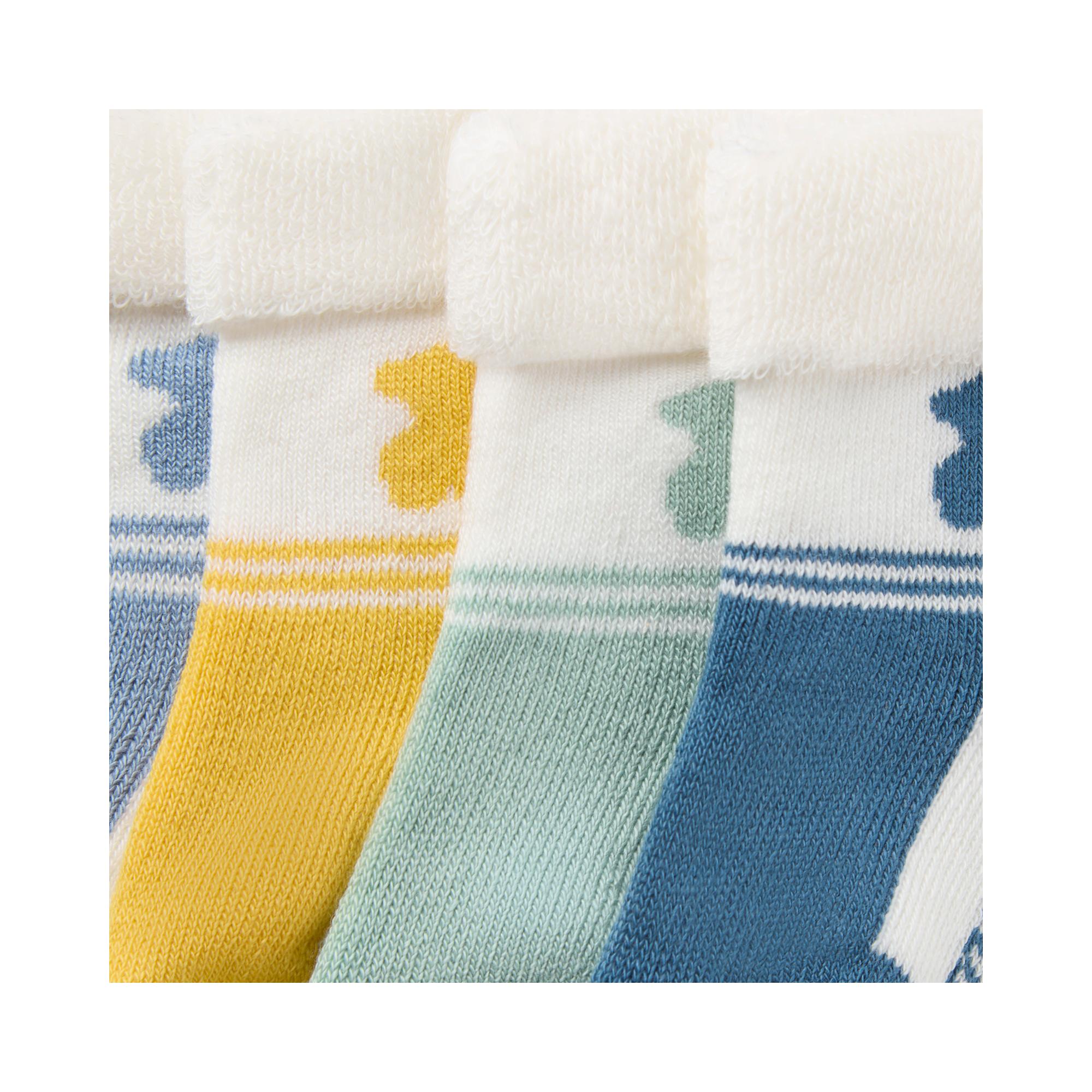 Set 4 calcetines de bebé colores Logo Tous