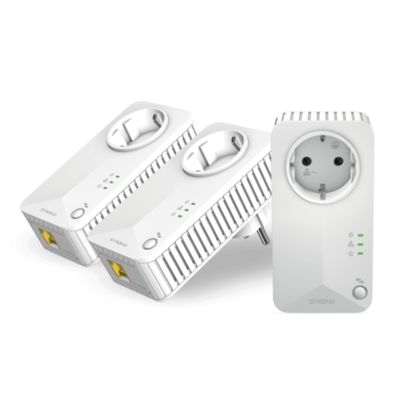 Strong Powerline 600 Triple Pack Eu V2 600 Mbit/s Ethernet Blanco 3 Pieza(s)