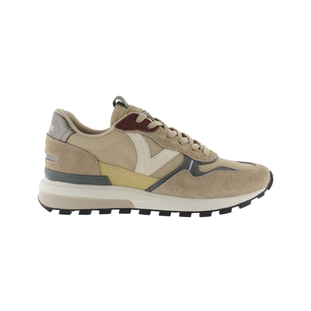Victoria Luna Zapatillas de nylon con piezas de serraje al tono y suela dentada 1156107