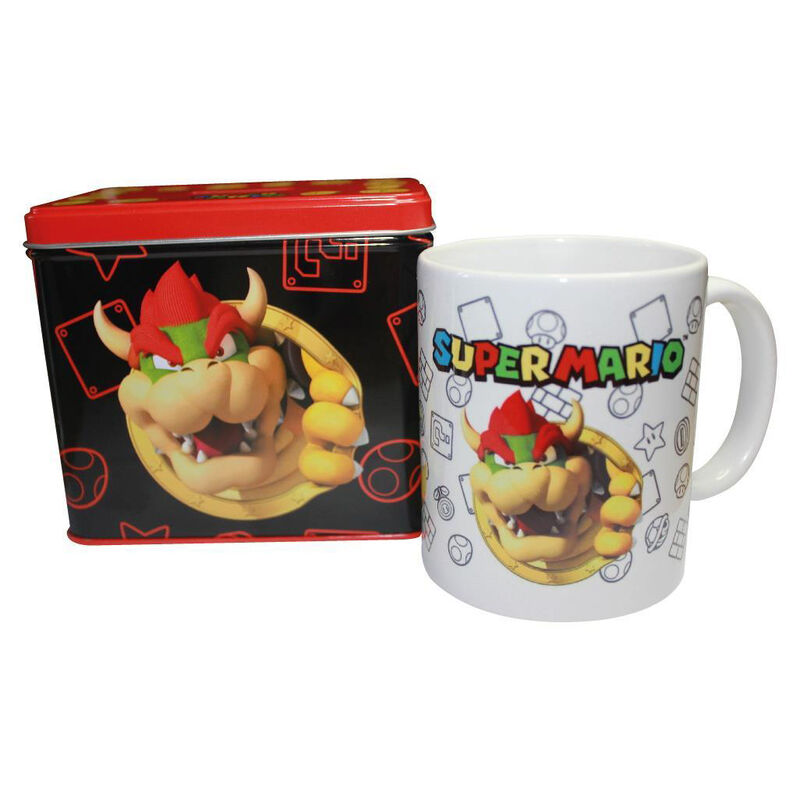 Hucha + taza bowser super mario bros nintendo