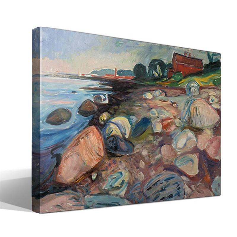 Cuadro Canvas Red House Edvard Munch - Alta Resolución - Lienzo Algodón - Bastidor Abeto - Fabricado en España