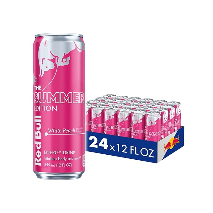 Caja de Red Bull Rosa Melocotón Bebida Energética - 24 unidades de 250ml