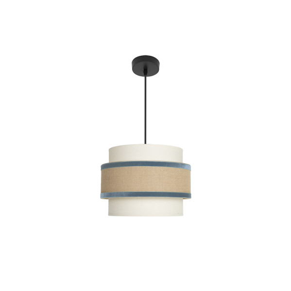 Lámpara de techo colgante Cornalina 1x27 Beis/azul 30d