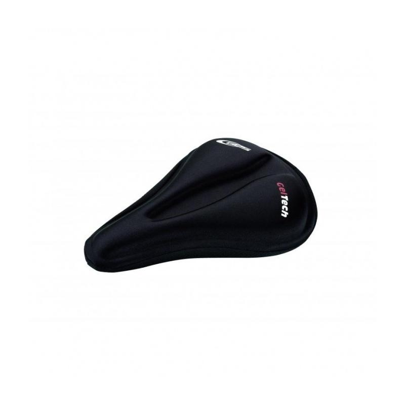 GES - Funda de sillín GEL TECH Anatomica Ancha para bicicleta, diseño ergonómico con gel para mayor comodidad y soporte en largas distancias, 300 x 220 mm