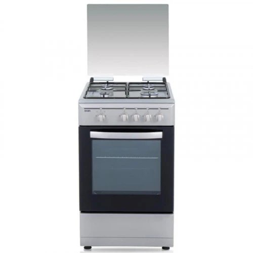 SVAN - Cocina a gas de libre instalación SKG4501X, 50 cm con 4 quemadores para butano, horno a gas de 43 L y placa esmaltada en inox, ideal para cocinas pequeñas y uso diario
