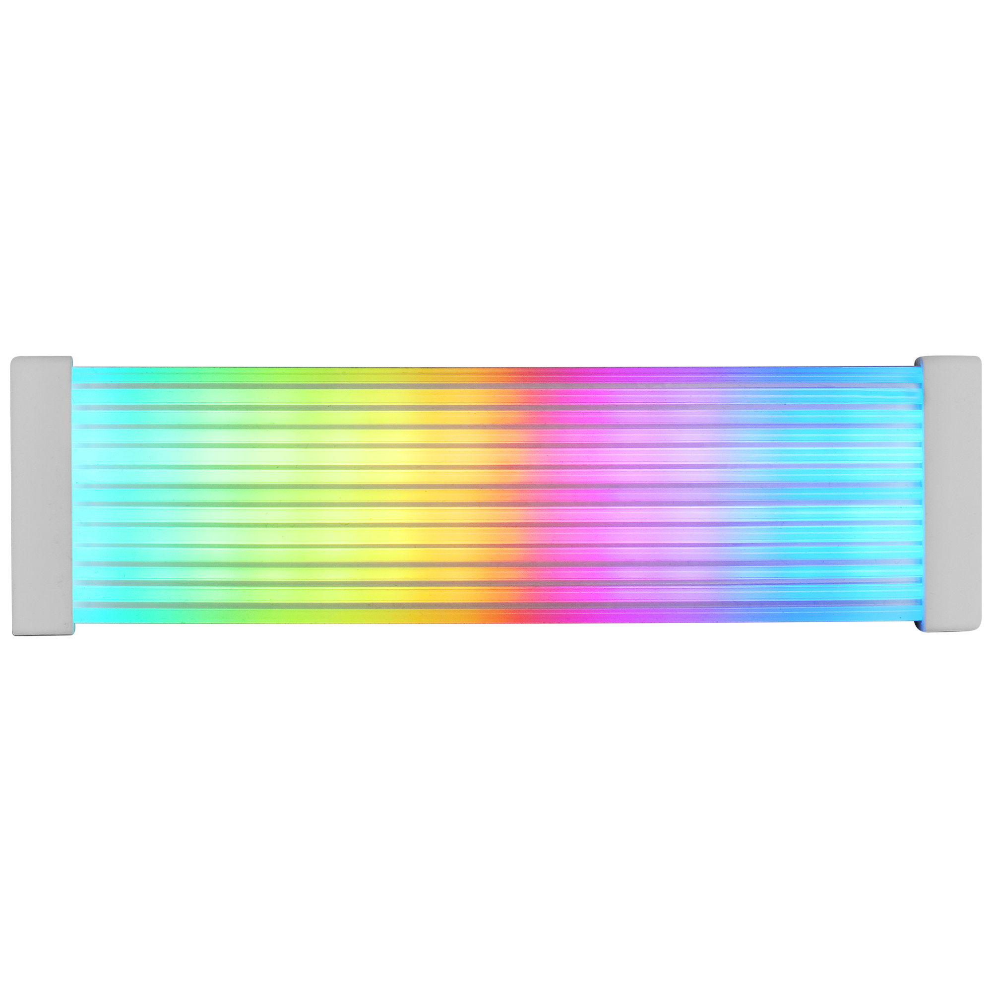 Mars Gaming MCA-16X y MCA-24X, Funda ARGB para Cable de Alimentación, Cable Iluminación PC ARGB Sincronizada, 16PIN (8+8) PCIe para Tarjeta Gráfica, 24pin ATX para Placa Base, LEDs Ultra-brillantes, Cable Monocapa de Silicona con Tira de Luz Lateral