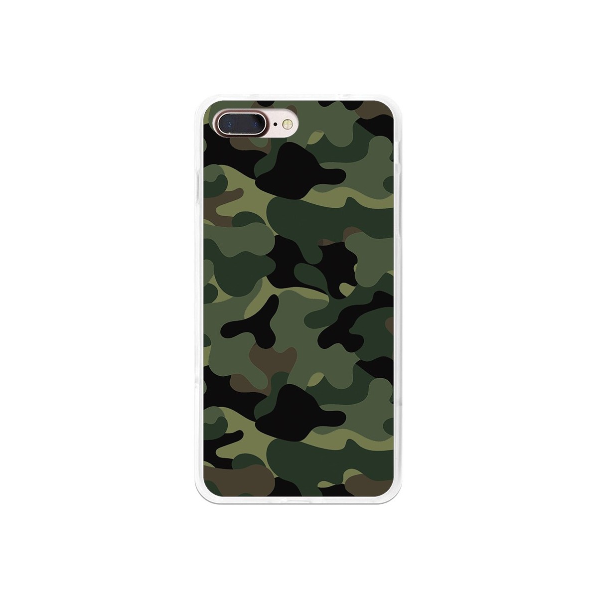 Tumundosmartphone Funda Gel Tpu para Iphone 7 Plus / 8 Plus Diseño Camuflaje Dibujos