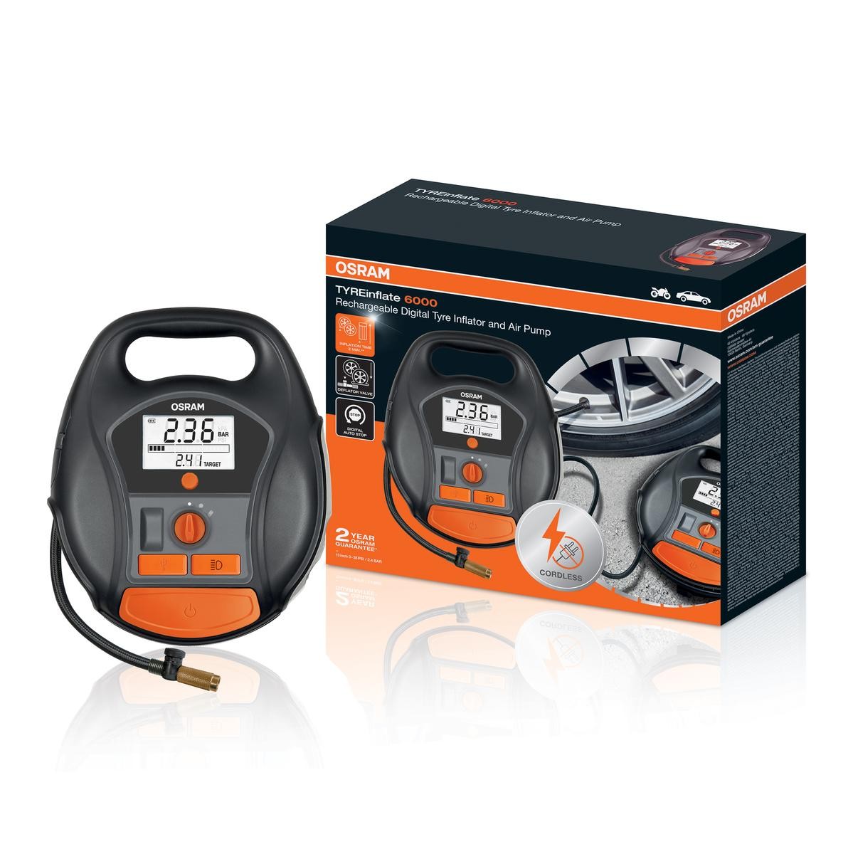 Equipo Diagnosis OSRAM TYREINFLATE 6000 Presión Neumáticos