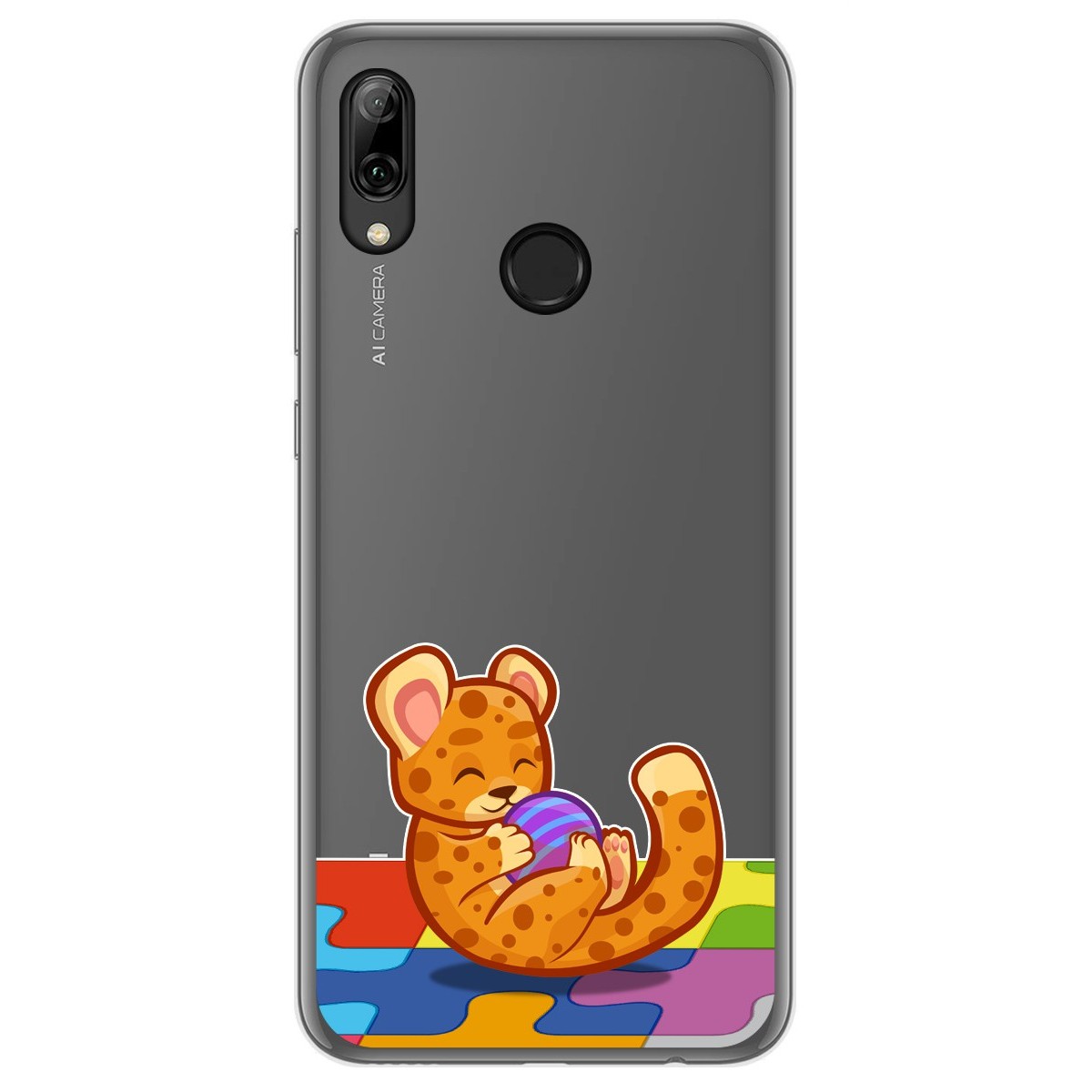 Tumundosmartphone Funda Gel Transparente para Huawei P Smart 2019 / Honor 10 Lite diseño Leopardo Dibujos