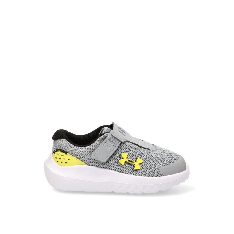 Zapatillas Running Under Armour - Niño - Suela Plana - Modelo 3027105 - Color Gris