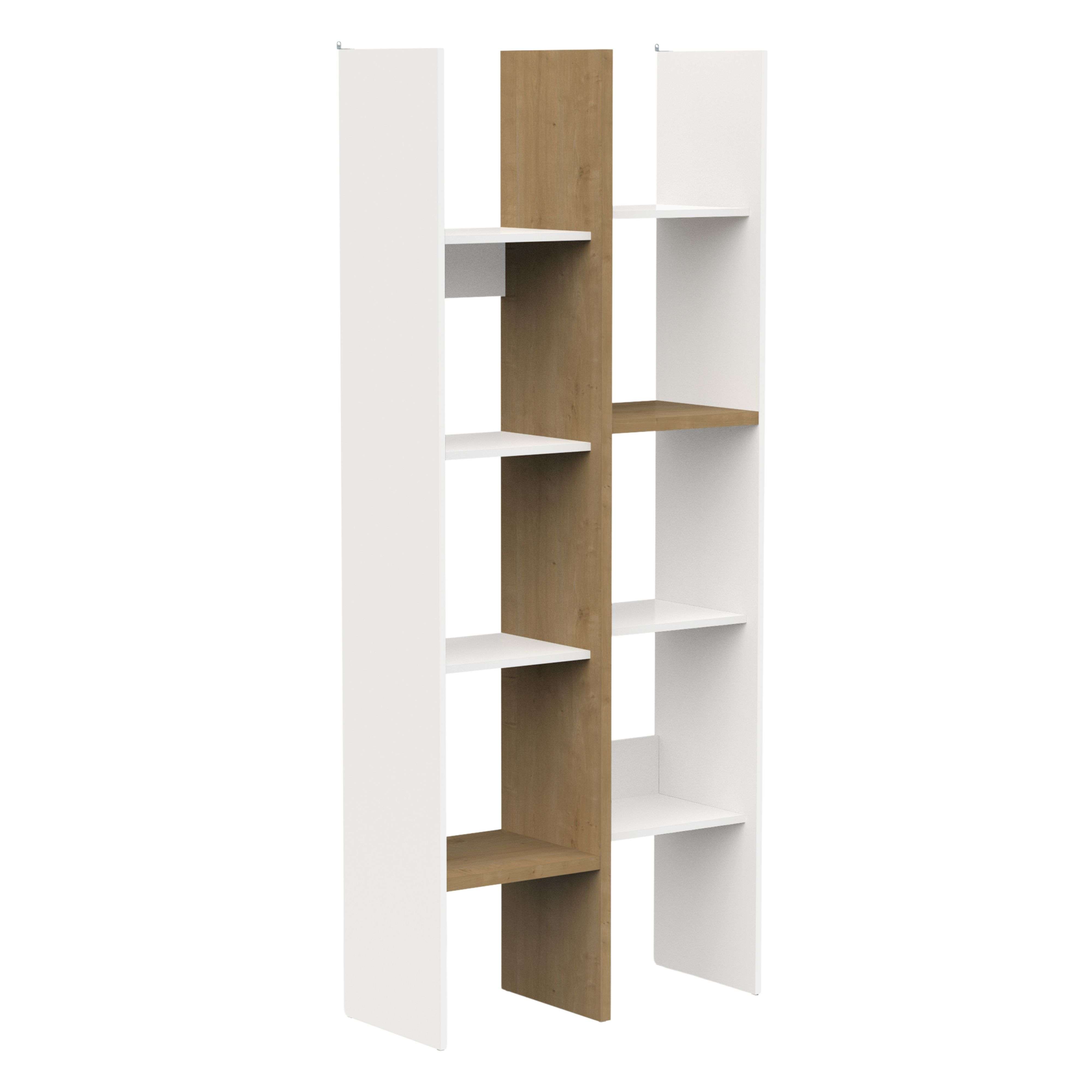 Miroytengo Estantería Alta Librería Acces Color Roble Hamilton y Blanco 76x183x33 cm