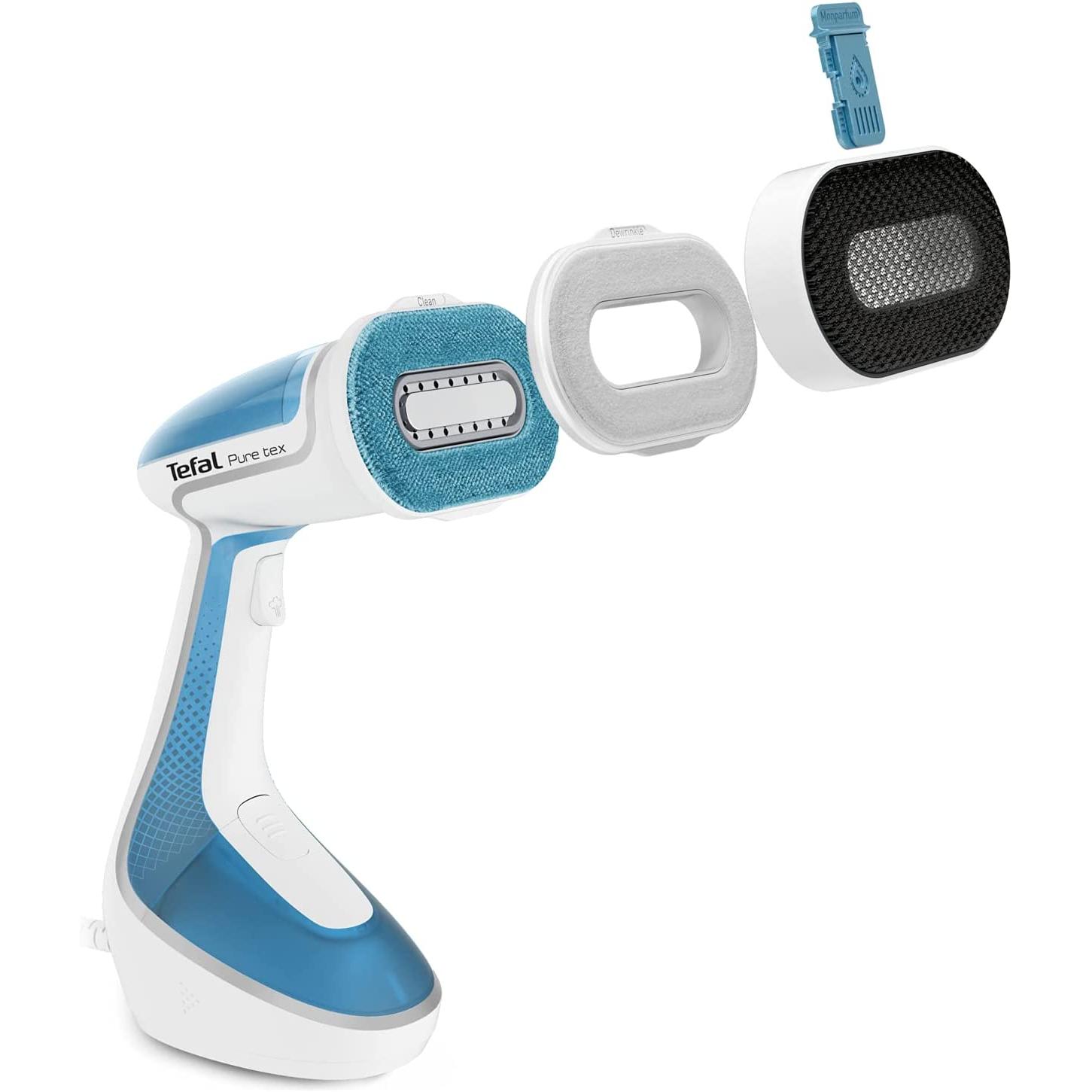 Vaporizador de prendas TEFAL DT9530E1 de mano, 1700 W, 0,2 L, 30 g/min, azul/blanco