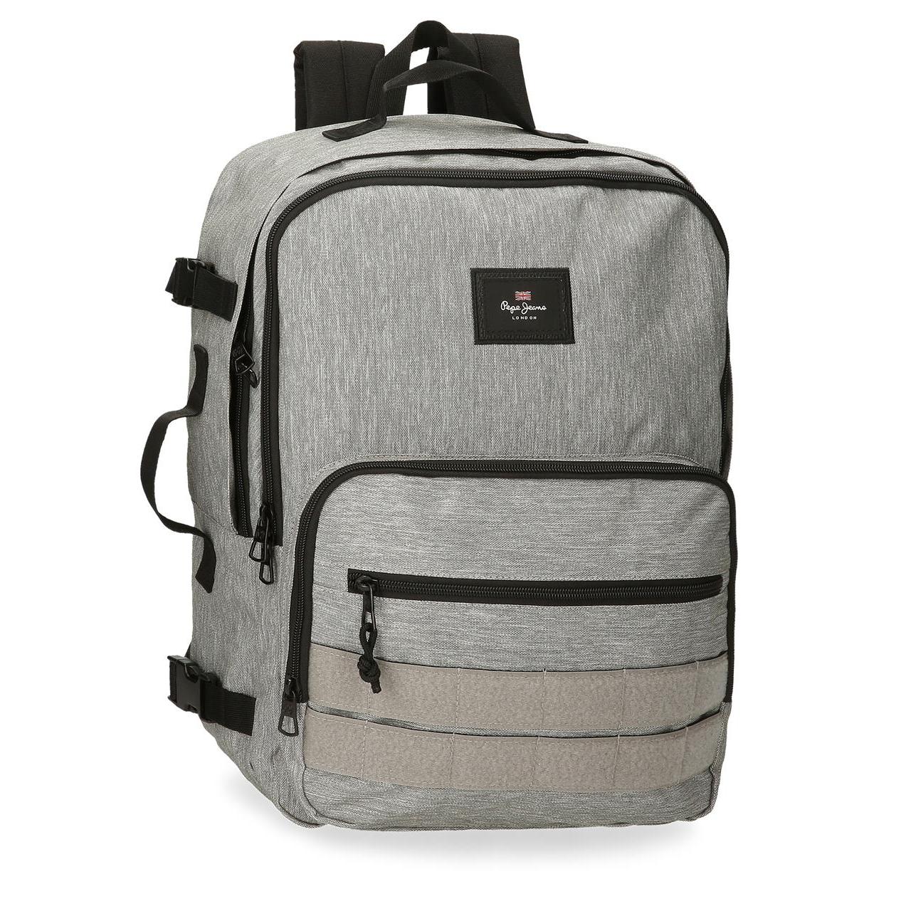 Mochila escolar adaptable a carro Pepe jeans Aris evergreen gris