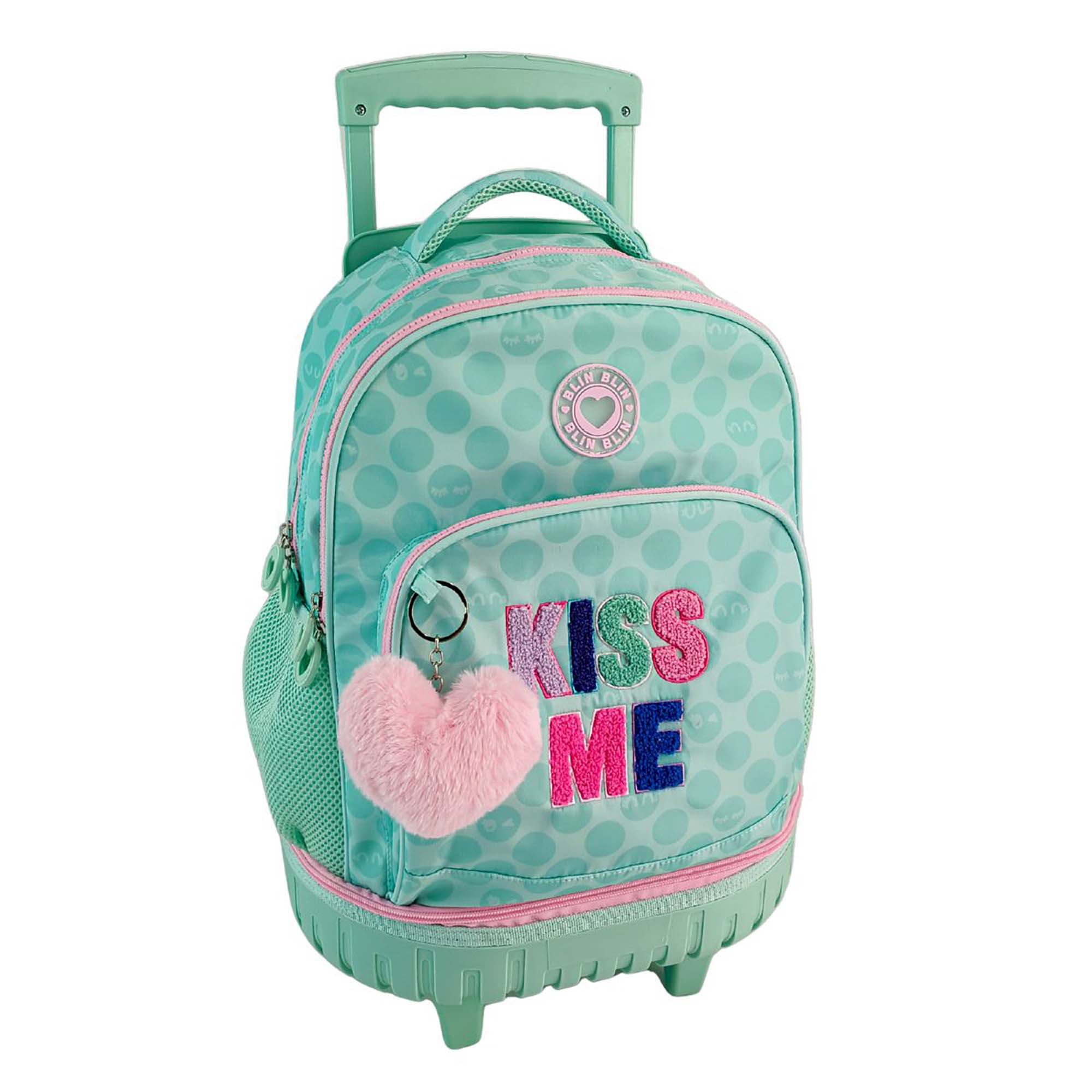 DAM. Trolley Fijo Compacto Doble Cuerpo Gran Capacidad Blin Blin Kiss Me. Espaldera y tirantes ajustables y acolchados. 34x24x44 cm.