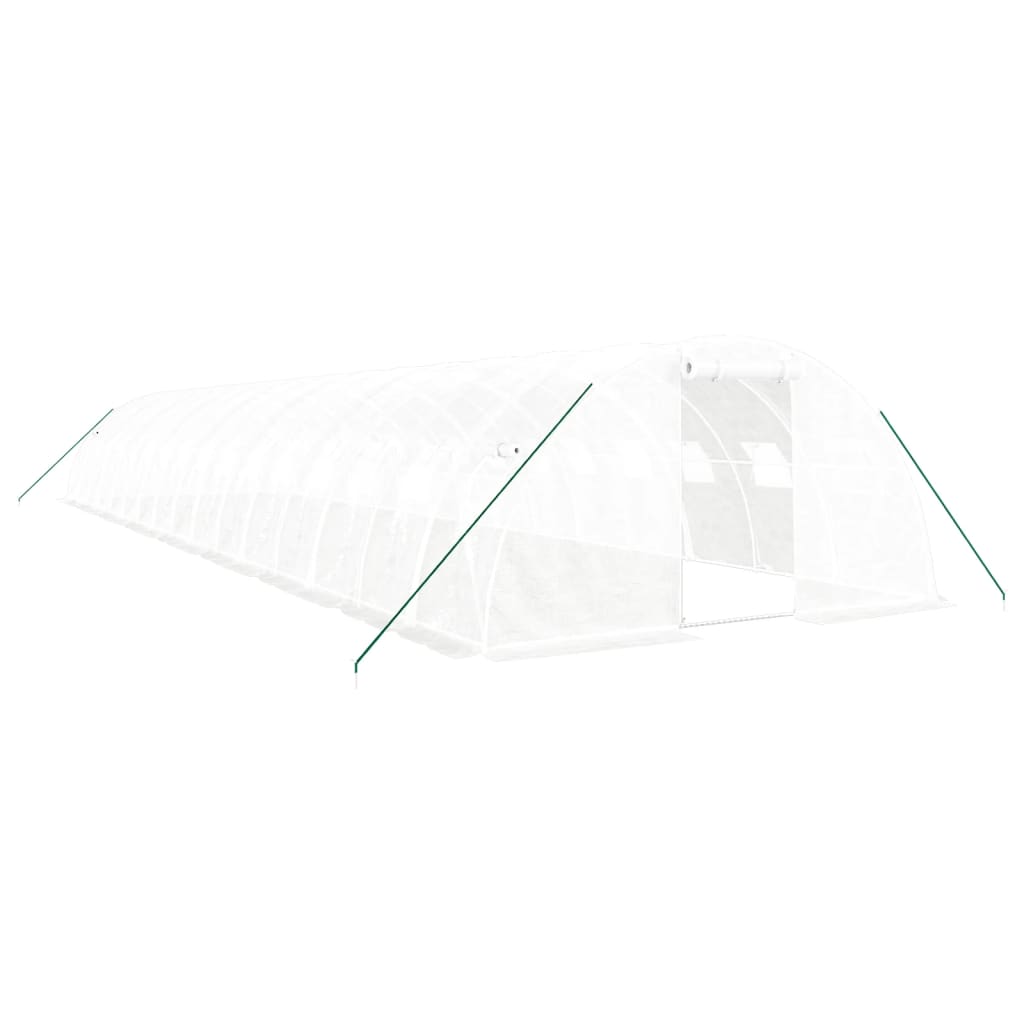vidaXL Invernadero con estructura de acero blanco Multitalles