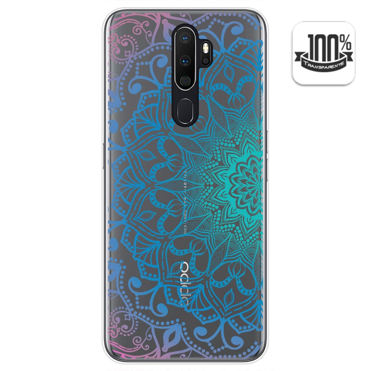 Tumundosmartphone Funda Gel Transparente para Oppo A5 2020 diseño Mandala Dibujos