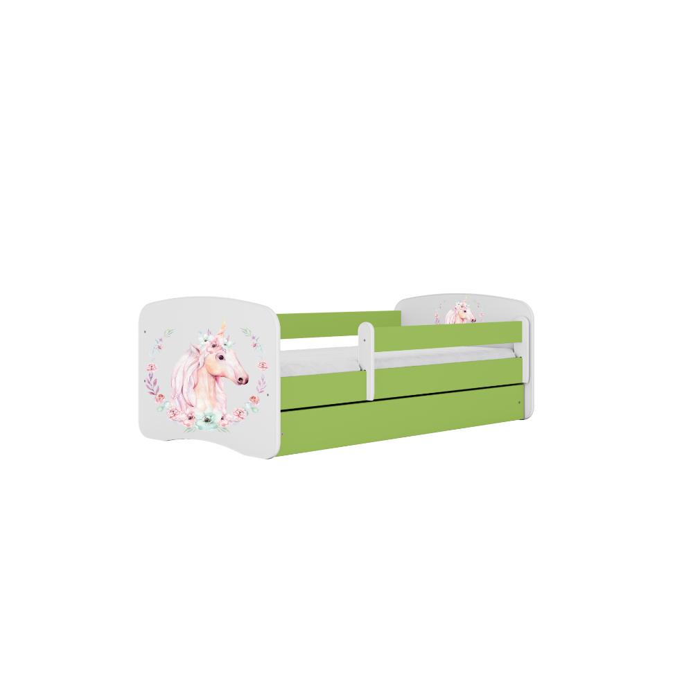 Cama 140 x 70 cm Kocot Kids BabyDreams Horse Green