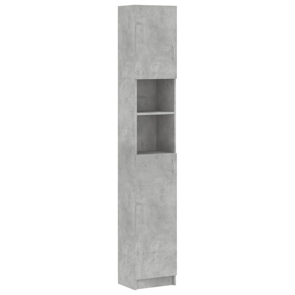 vidaXL Armario de baño madera de ingeniería gris hormigón