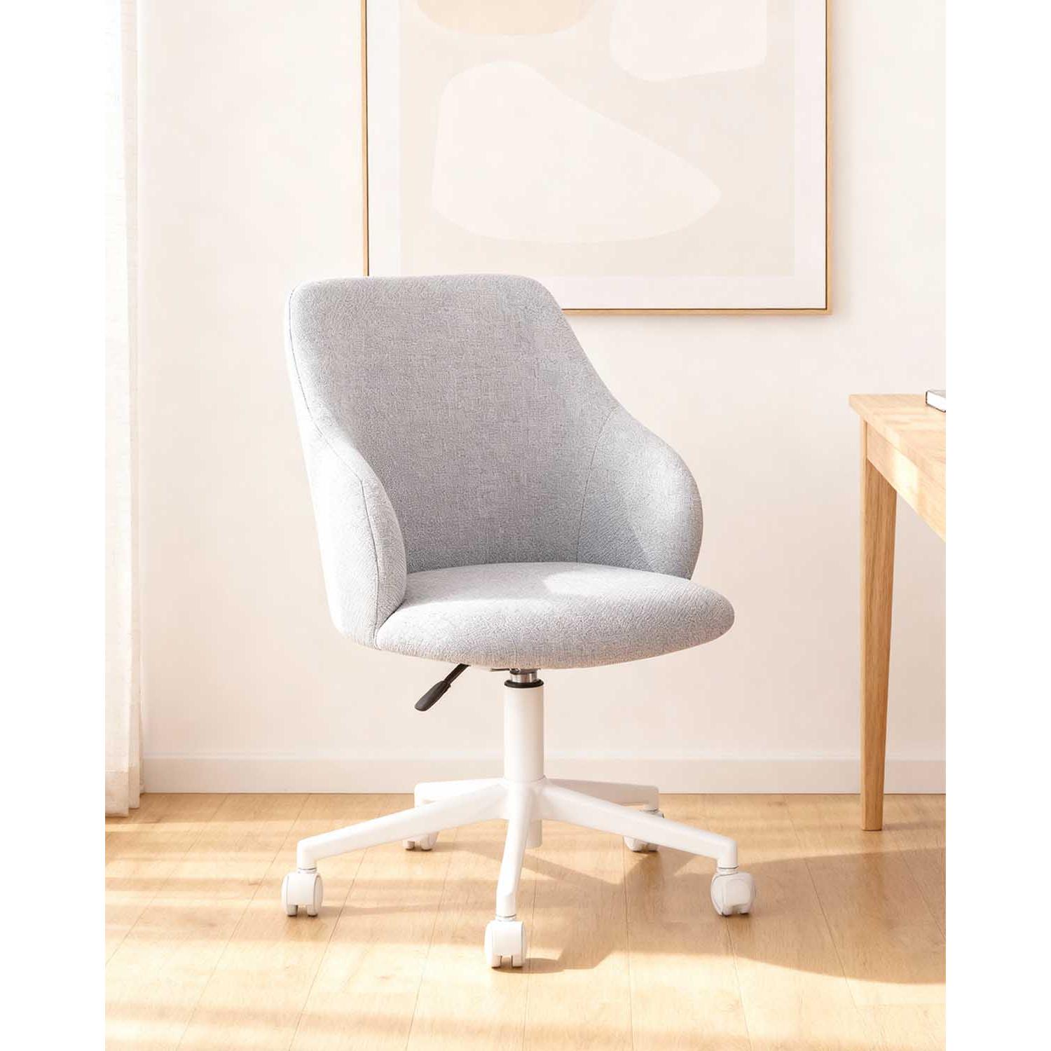 Silla de escritorio liliana gris para hogar moderno mueble de almacenaje  - Homekit