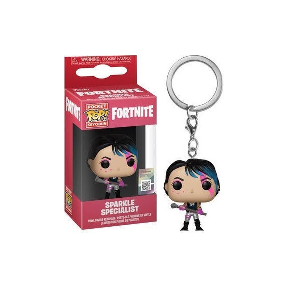 FUNKO POCKET POP! KEYCHAIN LLAVERO FORTNITE - SPARKLE SPECIALIST, 35719, TIENDA CON LICENCIA OFICIAL, FIGURA, JUGUETE, CABEZÓN, VINILO, MUÑECO, VIDEOJUEGO