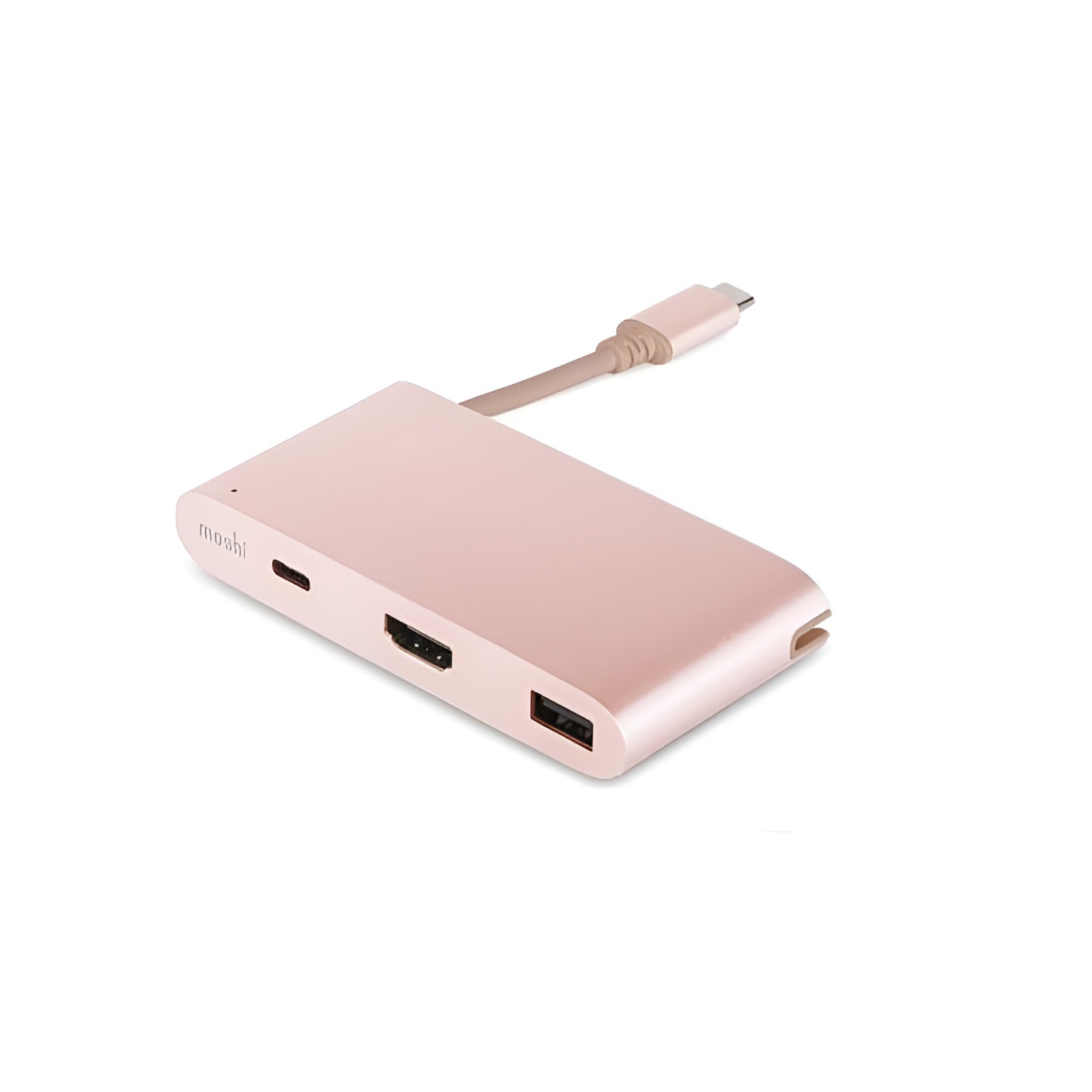 Moshi Adaptador USB-C Multiport - Rosa Dorado para Cables de Ordenador