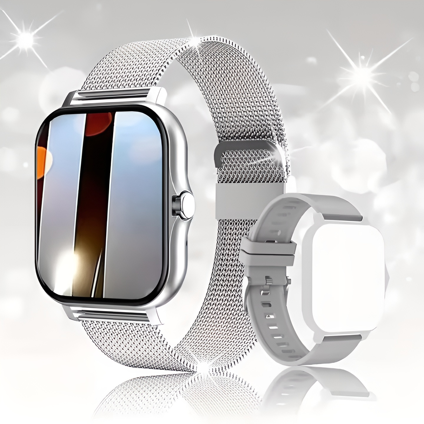 TK Reloj Inteligente para Mujer con Función de Ritmo Cardíaco y Presión Arterial Resistente al Agua IP68 para Android e iOS Regalo Perfecto,Smartwatches