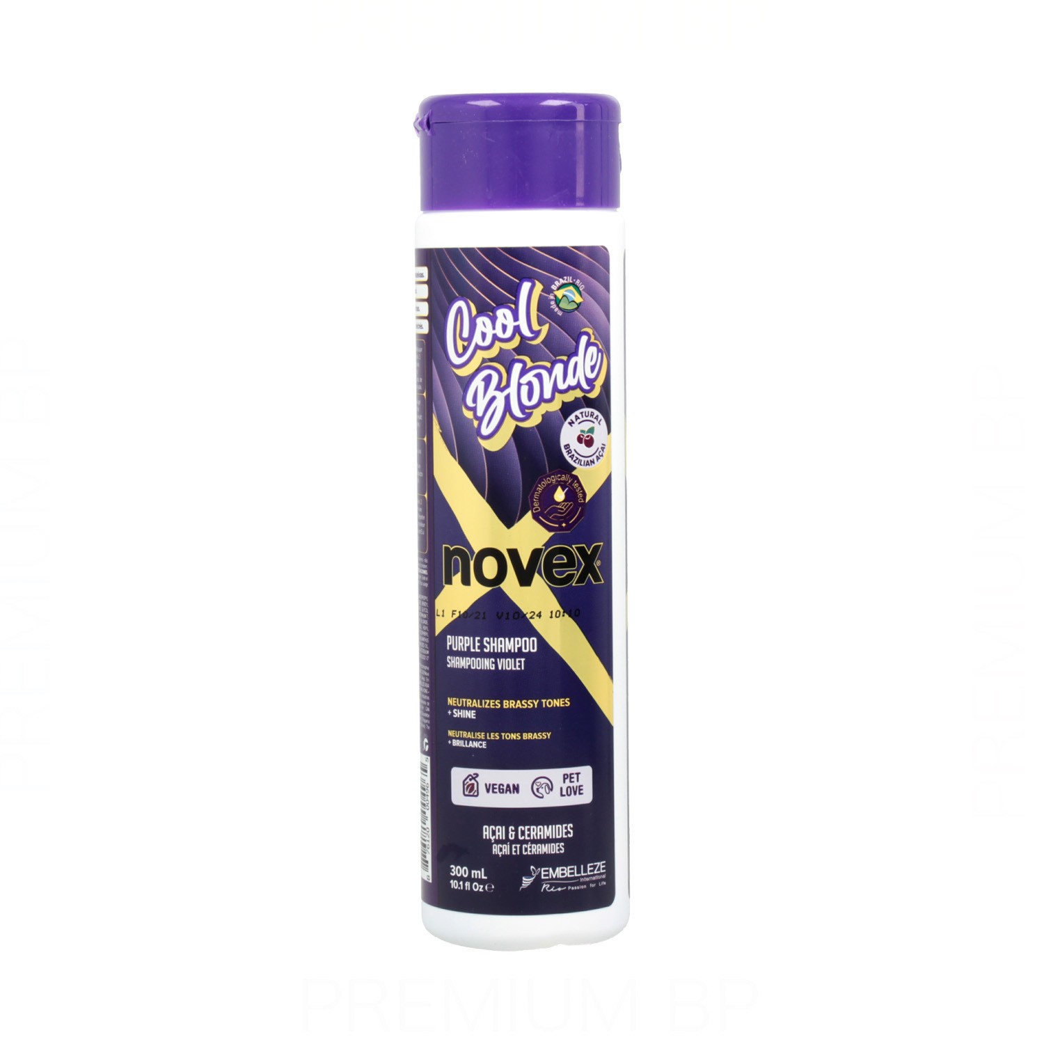 Novex - Novex cool blonde champú violeta 300 ml, champú para neutralizar los tonos amarillos de los cabellos rubios, plateados, blancos o con mechas