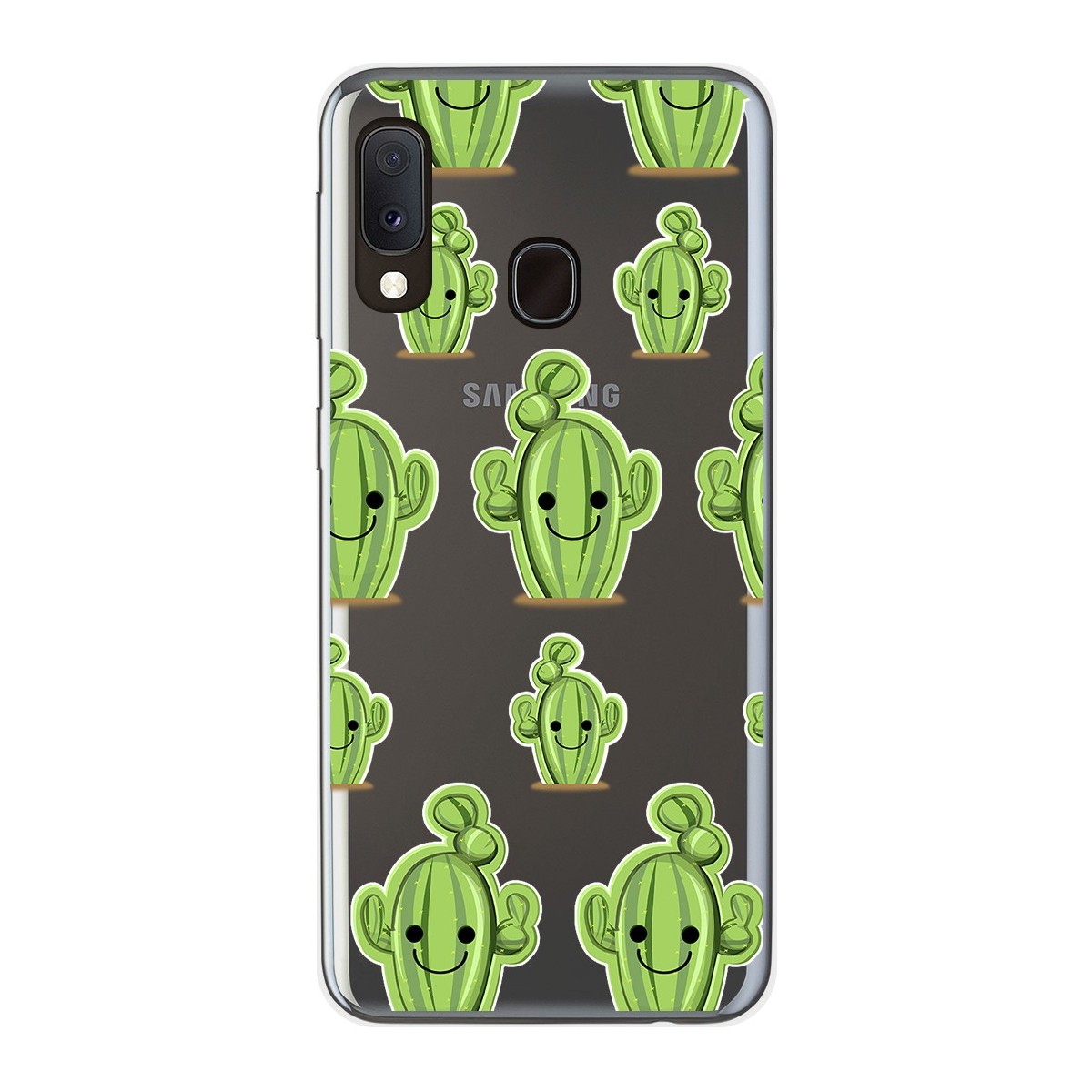 Tumundosmartphone Funda Gel Transparente para Samsung Galaxy A20e 5.8 diseño Cactus Dibujos