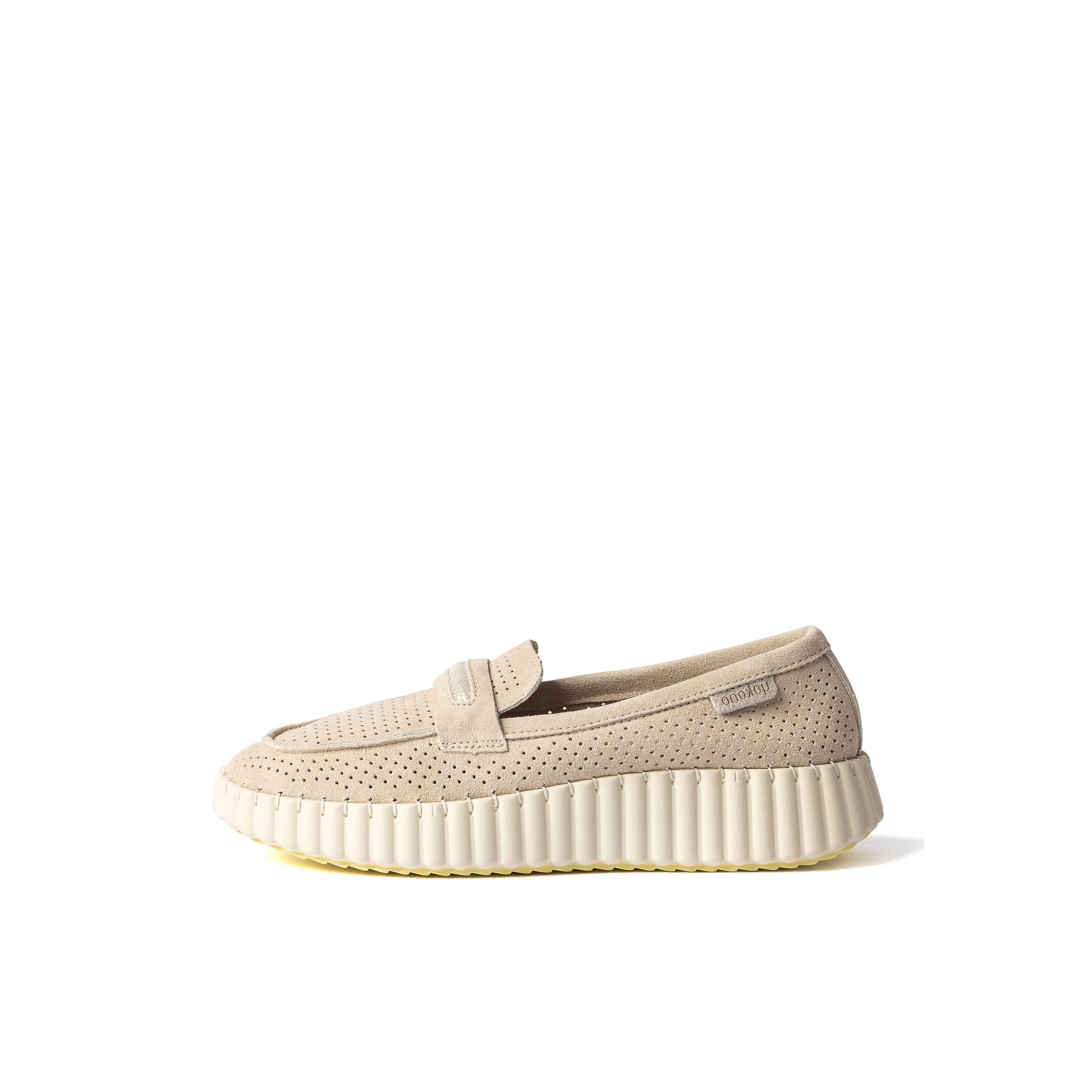 YOKONO Sneaker VANNA-101 DORADO | Zapatos mujer Primavera-Verano | Piel vacuna  Serraje | 2 CM
