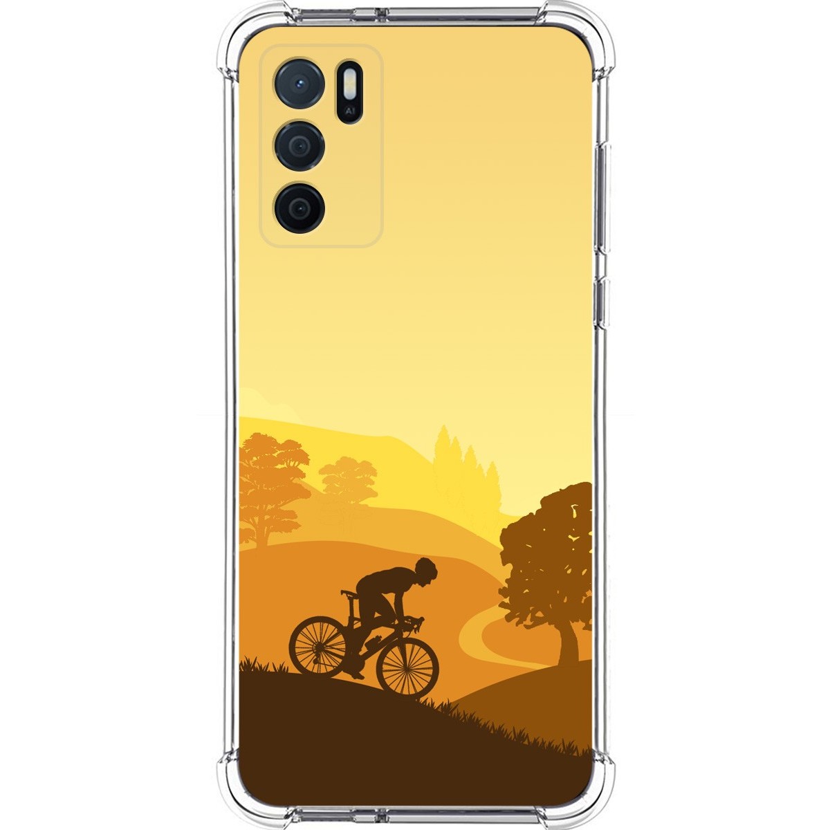 Funda Silicona Antigolpes para Oppo A16 / A16s diseño Ciclista Dibujos