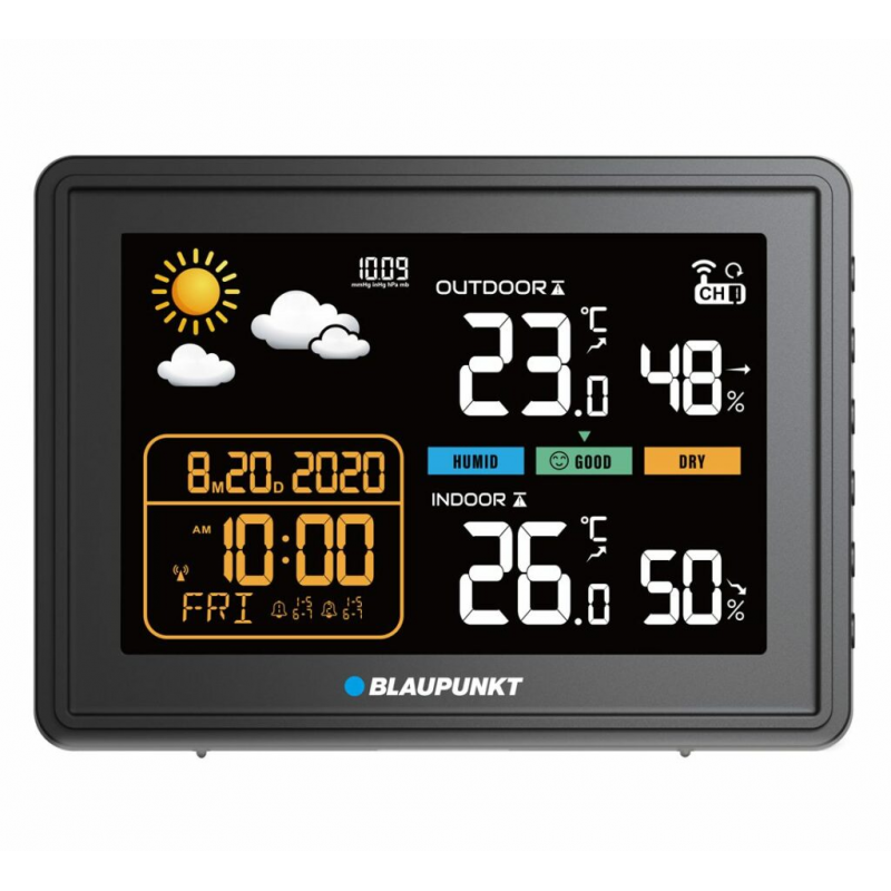 Blaupunkt WS30BK - Estación meteorológica con sensor externo.