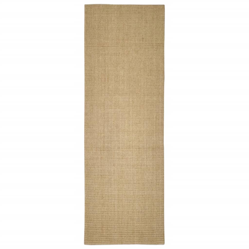 vidaXL Alfombra de sisal para rascador 66x200 cm alfombra rascador para gato Color Marrón claro,  Taupé,  Marrón y mas
